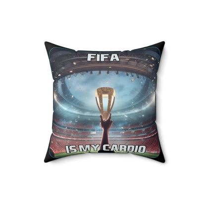 Goated Goods - FIFA - FIFA is My Cardio - Square Pillow - 16" × 16" -