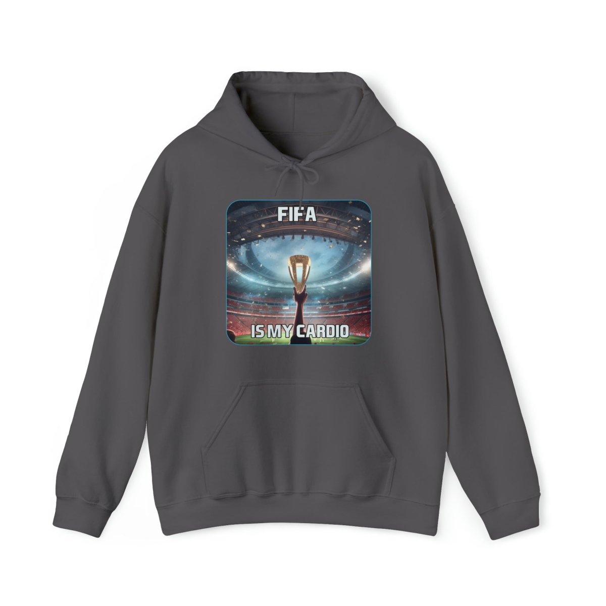 Goated Goods - FIFA - FIFA is My Cardio - Unisex Hoodie - Charcoal - S