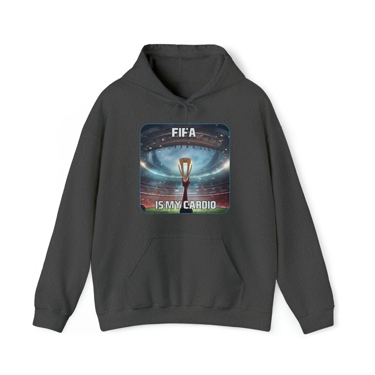 Goated Goods - FIFA - FIFA is My Cardio - Unisex Hoodie - Dark Heather - S