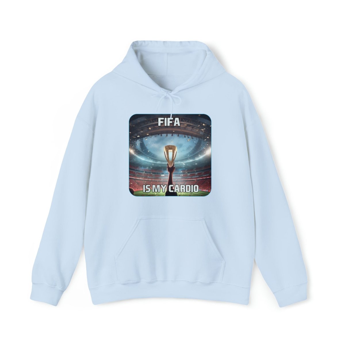 Goated Goods - FIFA - FIFA is My Cardio - Unisex Hoodie - Light Blue - S