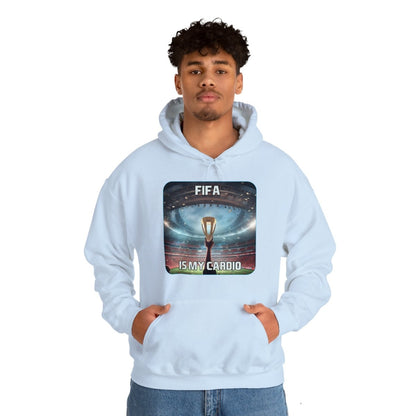 Goated Goods - FIFA - FIFA is My Cardio - Unisex Hoodie - Light Blue - S