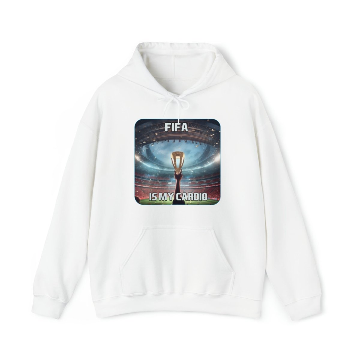 Goated Goods - FIFA - FIFA is My Cardio - Unisex Hoodie - White - S