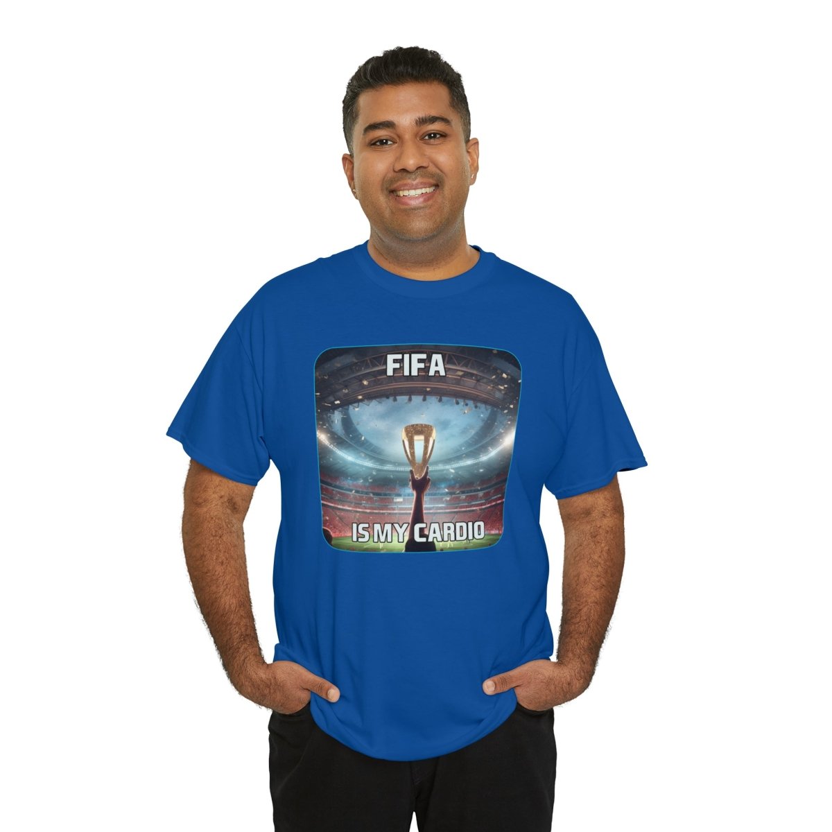 Goated Goods - FIFA - FIFA is My Cardio - Unisex T-shirt - Royal - S