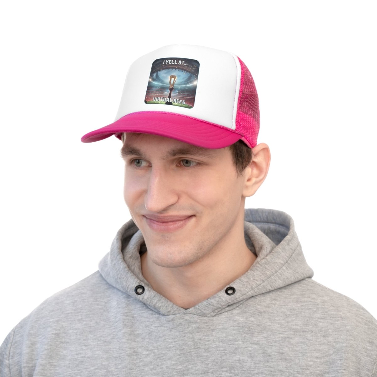 Goated Goods - FIFA - I Yell at Virtual Refs - Trucker Hat - Pink - One size