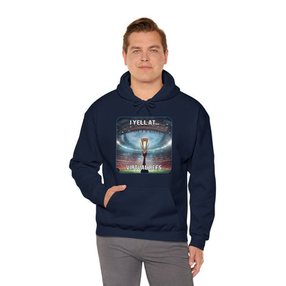 Goated Goods - FIFA - I Yell at Virtual Refs - Unisex Hoodie - Navy - S