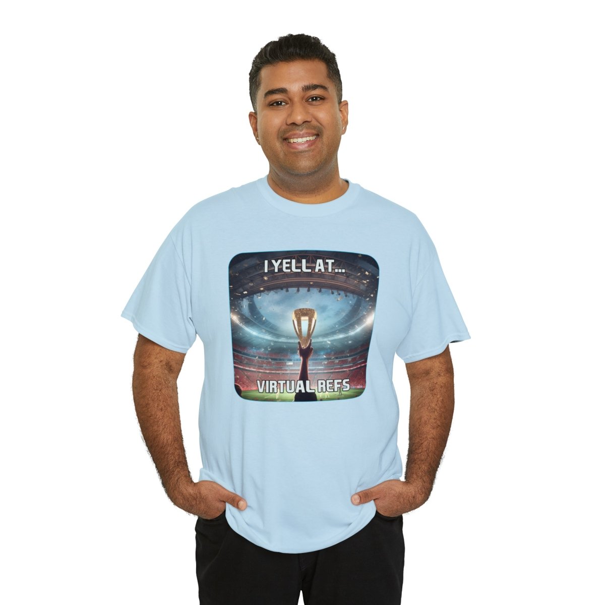 Goated Goods - FIFA - I Yell at Virtual Refs - Unisex T-shirt - Light Blue - S