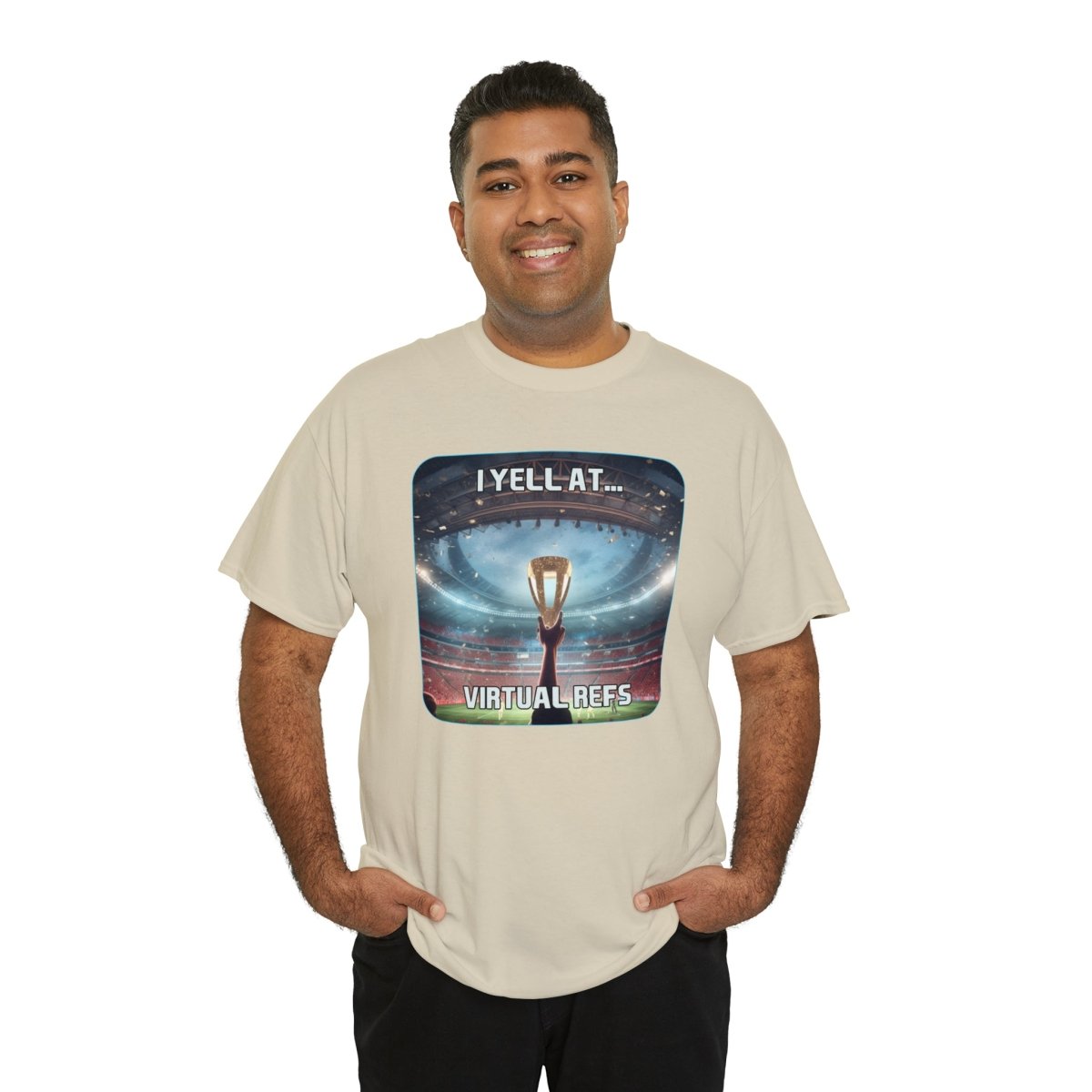 Goated Goods - FIFA - I Yell at Virtual Refs - Unisex T-shirt - Sand - S