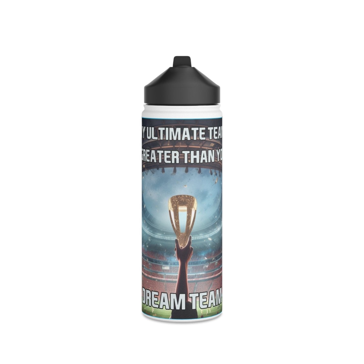 Goated Goods - FIFA - My Ultimate Team Your Dream Team - Stainless Steel Water Bottle, Standard Lid - 18oz - White