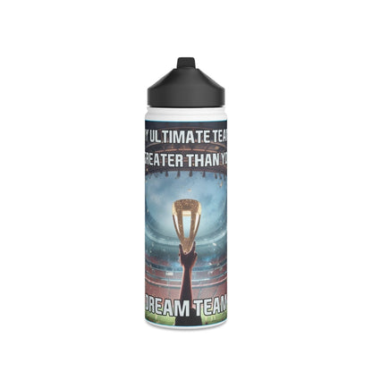 Goated Goods - FIFA - My Ultimate Team Your Dream Team - Stainless Steel Water Bottle, Standard Lid - 18oz - White