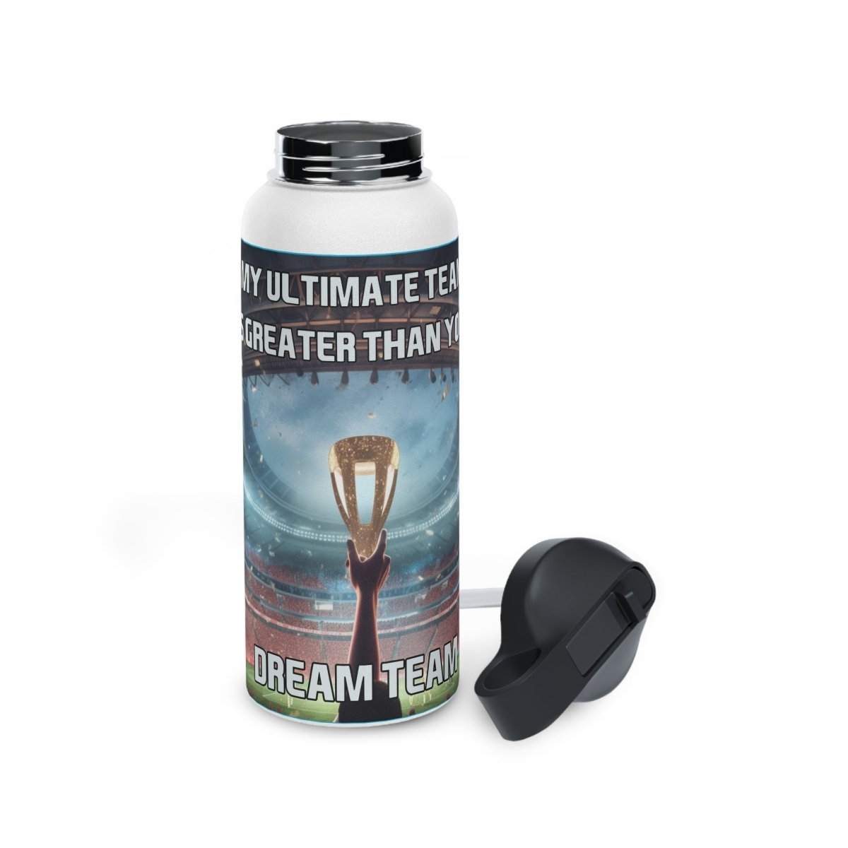 Goated Goods - FIFA - My Ultimate Team Your Dream Team - Stainless Steel Water Bottle, Standard Lid - 32oz - White