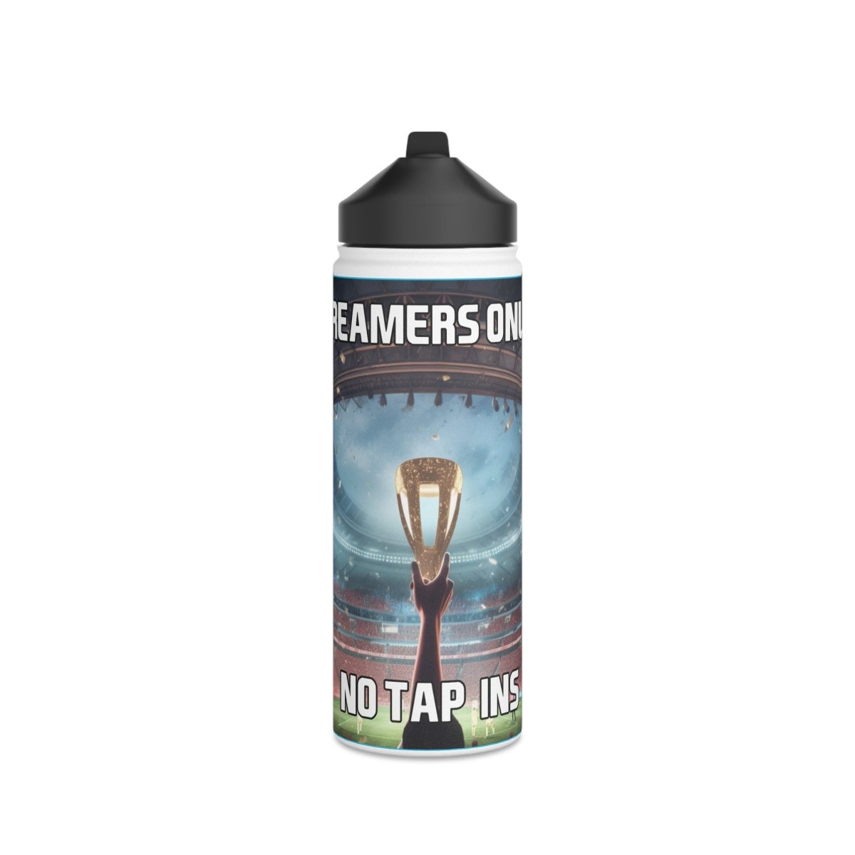 Goated Goods - FIFA - Screamers Only, No Tap-ins - Stainless Steel Water Bottle, Standard Lid - 18oz - White