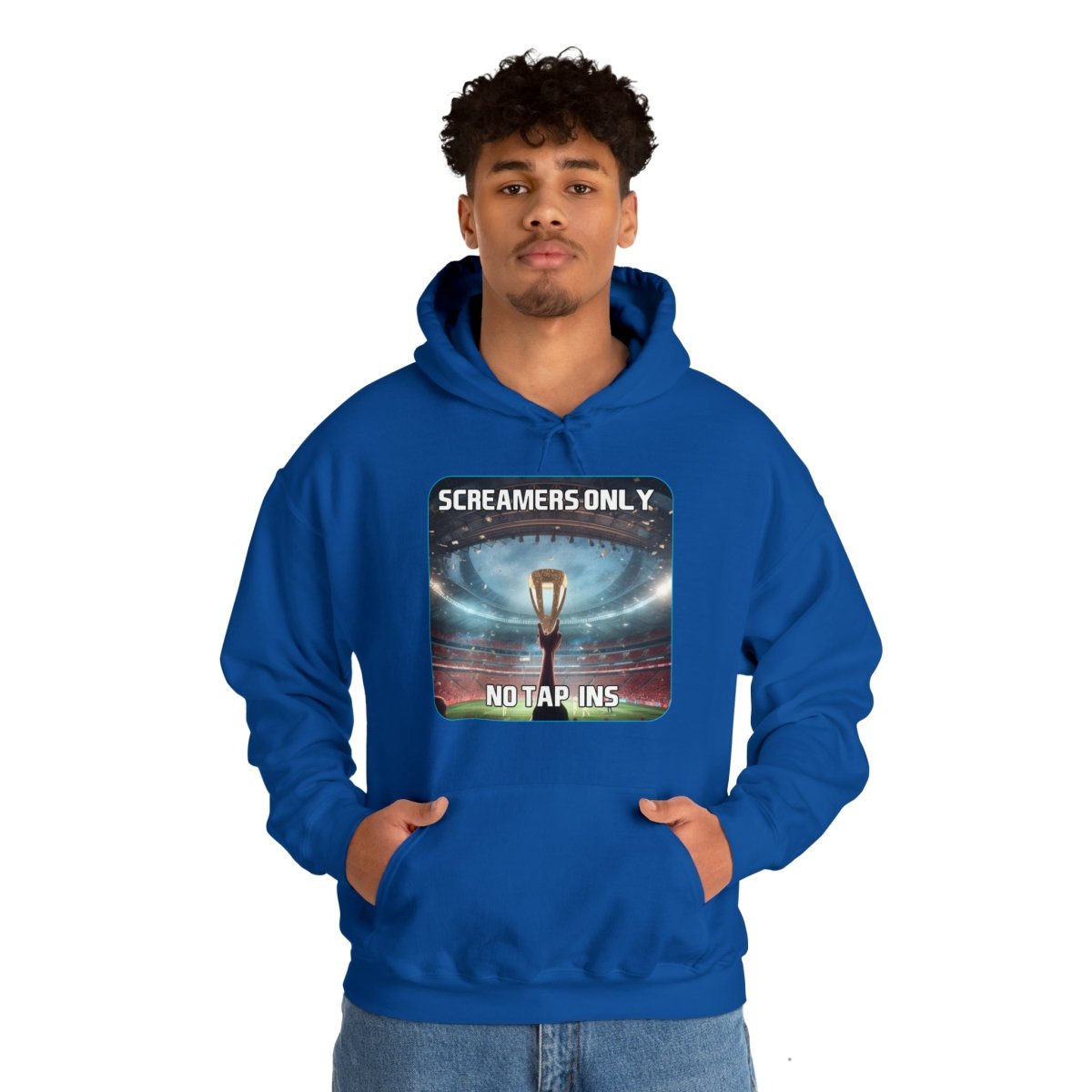 Goated Goods - FIFA - Screamers Only, No Tap-ins - Unisex Hoodie - Royal - S