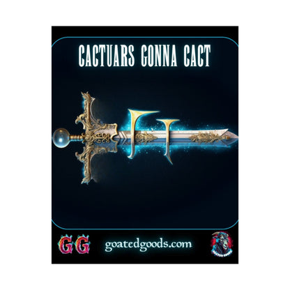 Goated Goods - Final Fantasy - Cactuars gonna Cact - Matte Vertical Poster - 11″ x 14″ - Matte