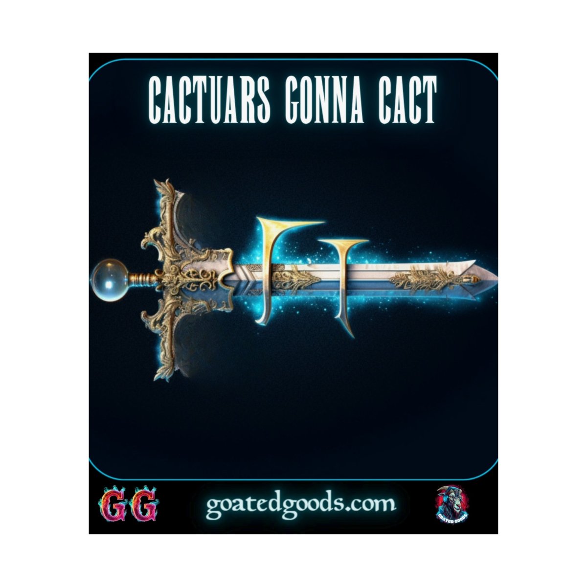 Goated Goods - Final Fantasy - Cactuars gonna Cact - Matte Vertical Poster - 11″ x 14″ - Matte