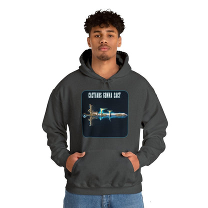 Goated Goods - Final Fantasy - Cactuars gonna Cact - Unisex Hoodie - Dark Heather - S