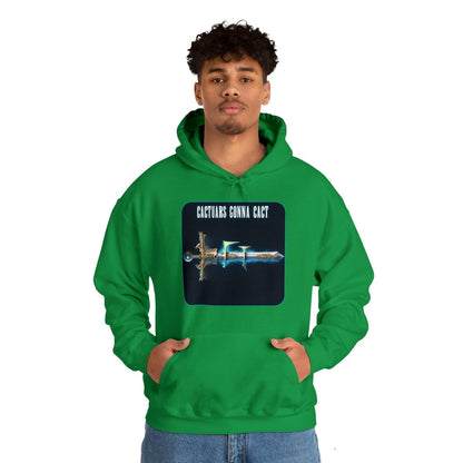 Goated Goods - Final Fantasy - Cactuars gonna Cact - Unisex Hoodie - Irish Green - S