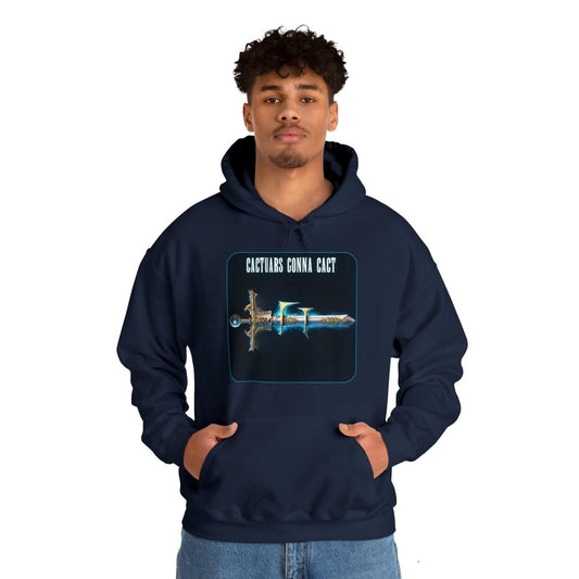 Goated Goods - Final Fantasy - Cactuars gonna Cact - Unisex Hoodie - Navy - S