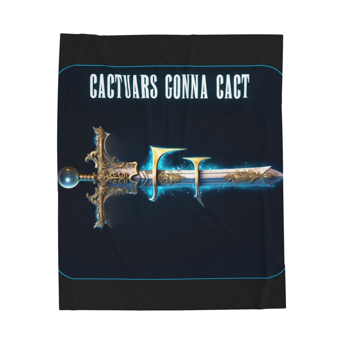 Goated Goods - Final Fantasy - Cactuars gonna Cact - Velveteen Plush Blanket - 30" × 40" -