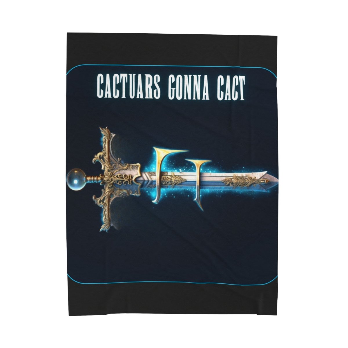 Goated Goods - Final Fantasy - Cactuars gonna Cact - Velveteen Plush Blanket - 60" × 80" -