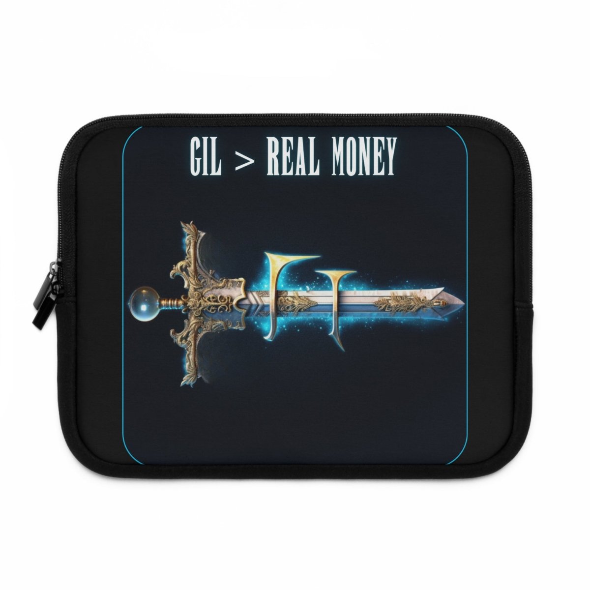 Goated Goods - Final Fantasy - Gil Real Money - Laptop Sleeve - Black - 10"