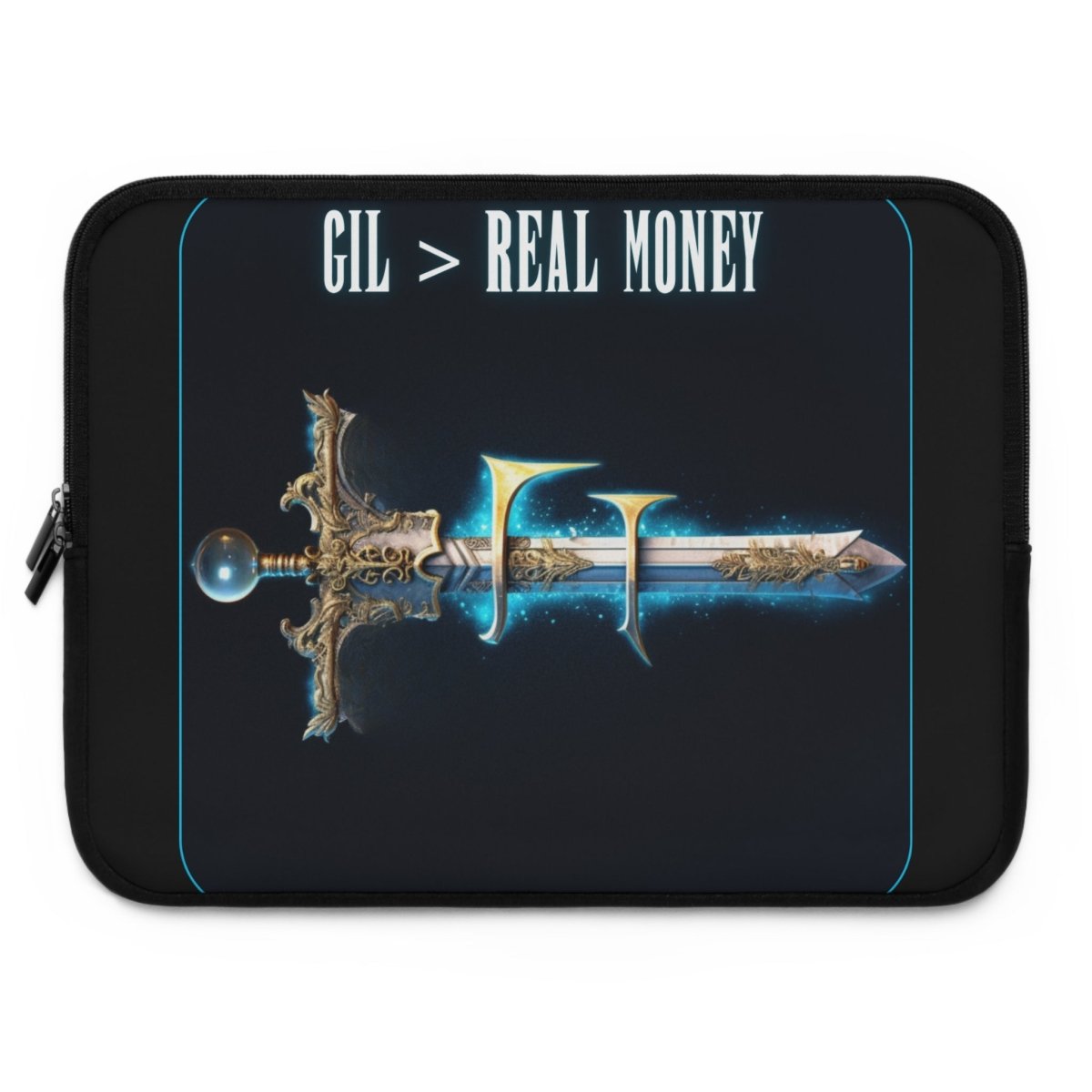 Goated Goods - Final Fantasy - Gil Real Money - Laptop Sleeve - Black - 15"