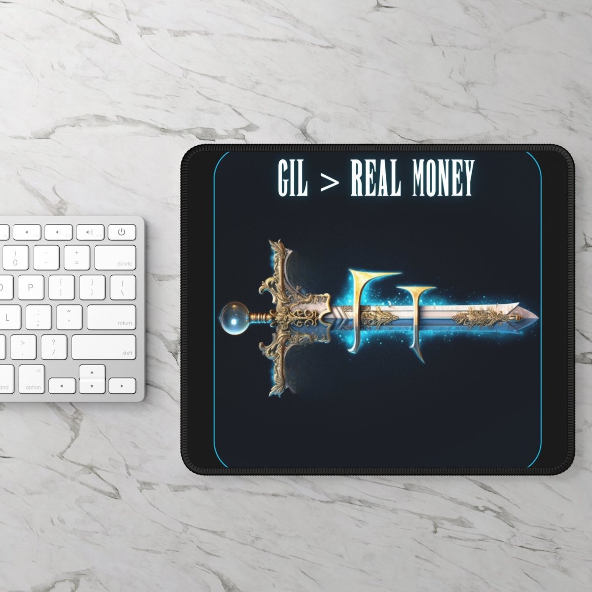 Goated Goods - Final Fantasy - Gil Real Money - Mouse Pad - Rectangle - 9" × 7"