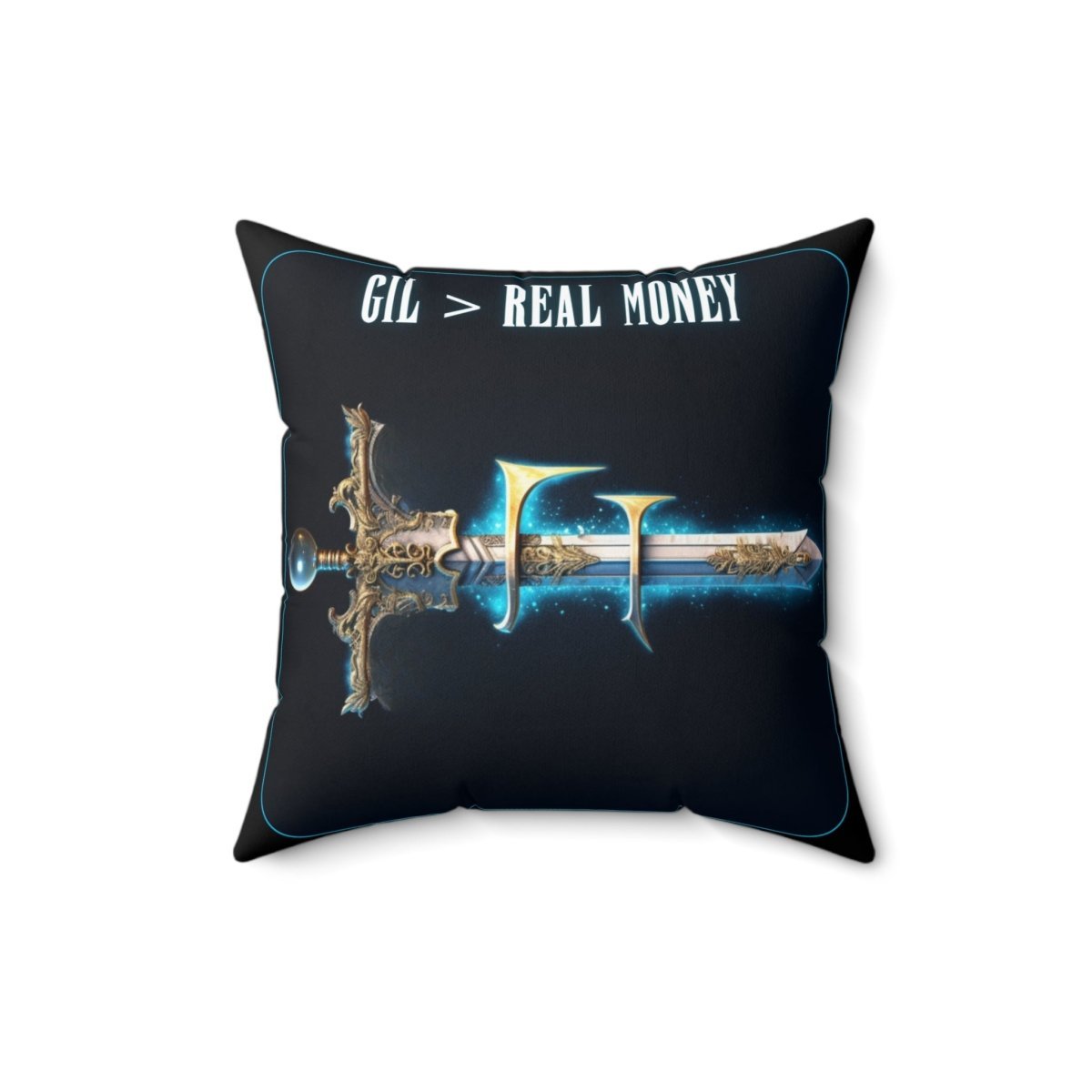 Goated Goods - Final Fantasy - Gil Real Money - Square Pillow - 16" × 16" -