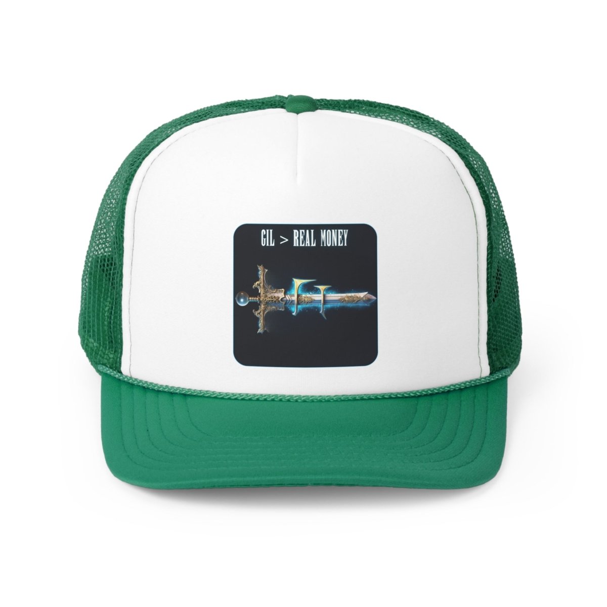 Goated Goods - Final Fantasy - Gil Real Money - Trucker Hat - Green - One size