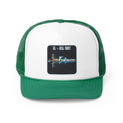 Goated Goods - Final Fantasy - Gil Real Money - Trucker Hat - Green - One size