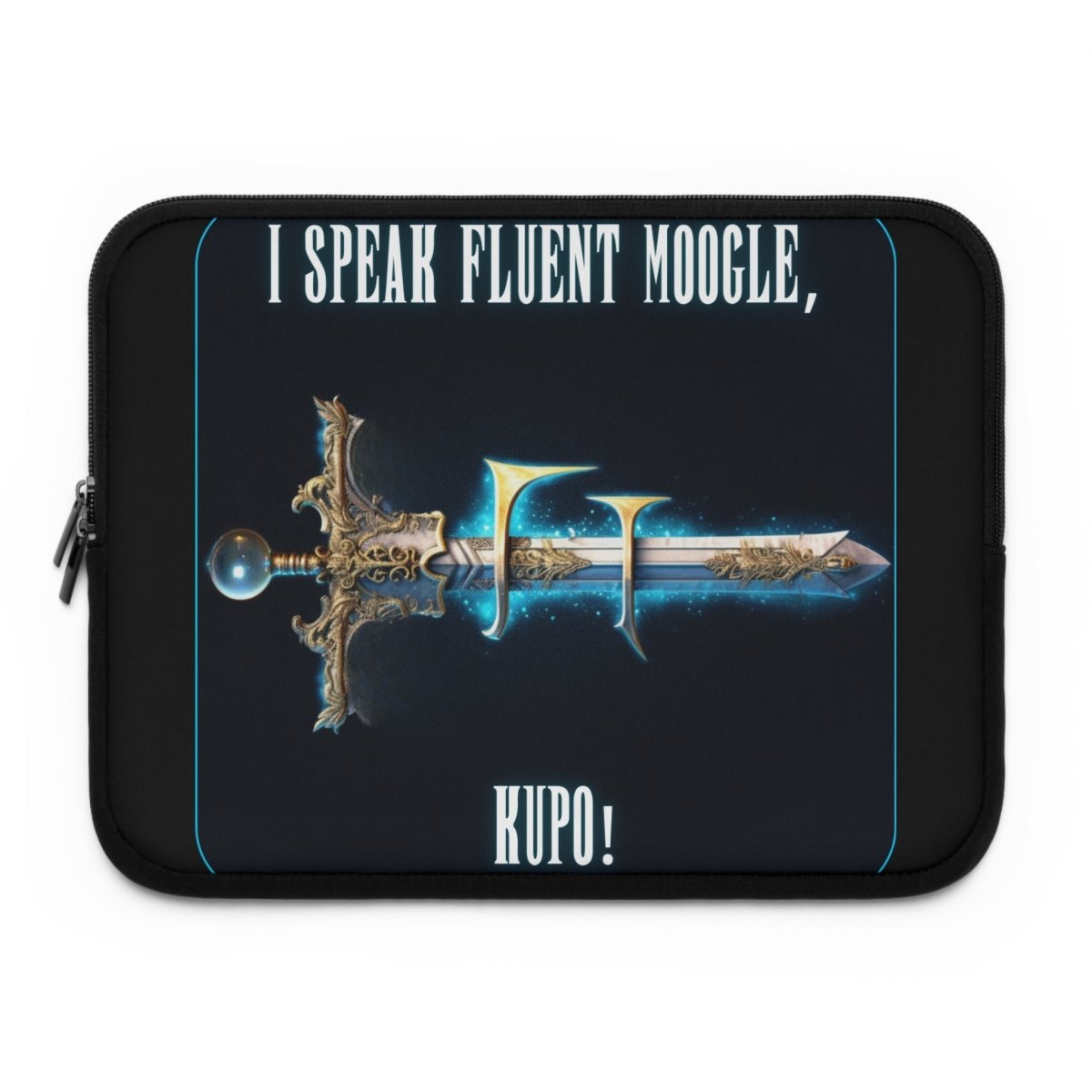 Goated Goods - Final Fantasy - I speak fluent Moogle, Kupo! - Laptop Sleeve - Black - 13"