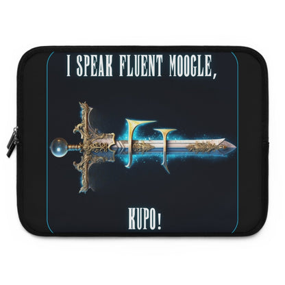 Goated Goods - Final Fantasy - I speak fluent Moogle, Kupo! - Laptop Sleeve - Black - 15"