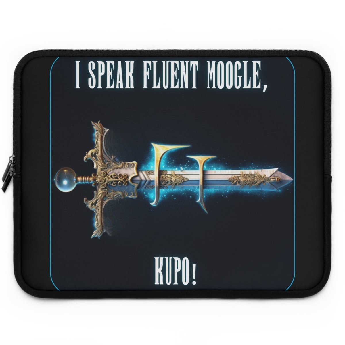 Goated Goods - Final Fantasy - I speak fluent Moogle, Kupo! - Laptop Sleeve - Black - 17"