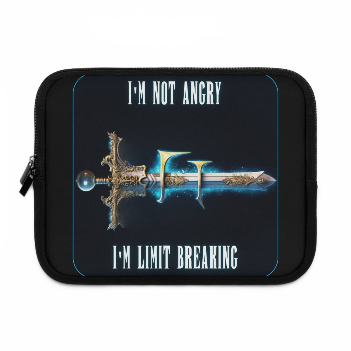 Goated Goods - Final Fantasy - I'm not angry; I'm Limit Breaking - Laptop Sleeve - Black - 10"