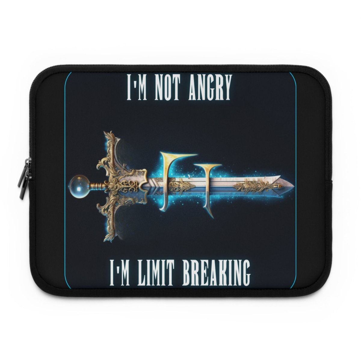 Goated Goods - Final Fantasy - I'm not angry; I'm Limit Breaking - Laptop Sleeve - Black - 13"