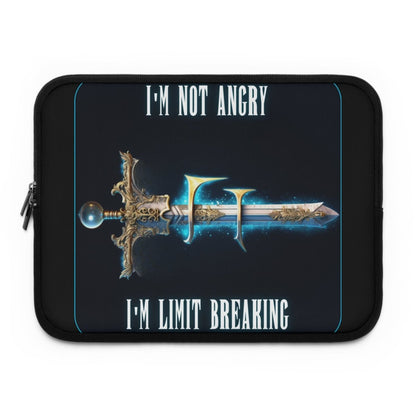 Goated Goods - Final Fantasy - I'm not angry; I'm Limit Breaking - Laptop Sleeve - Black - 13"