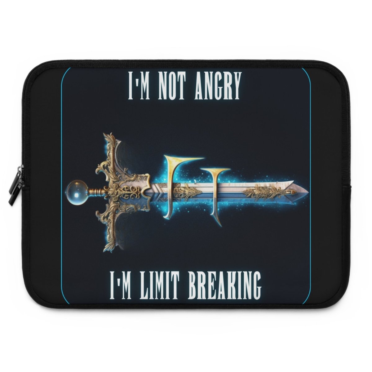 Goated Goods - Final Fantasy - I'm not angry; I'm Limit Breaking - Laptop Sleeve - Black - 15"