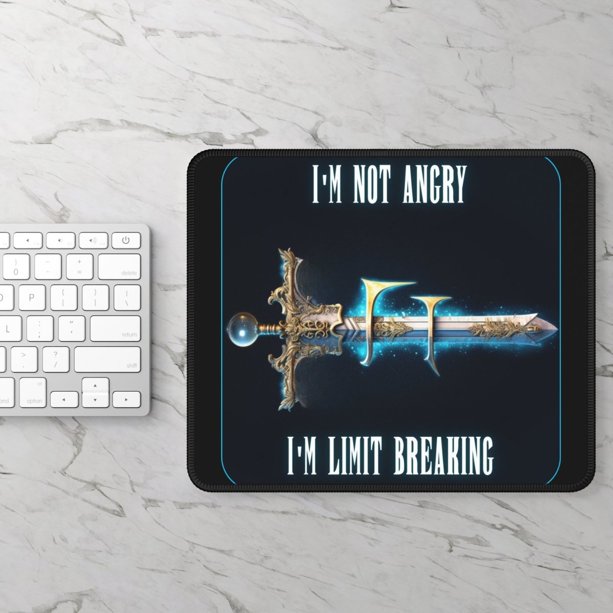 Goated Goods - Final Fantasy - I'm not angry; I'm Limit Breaking - Mouse Pad - Rectangle - 9" × 7"