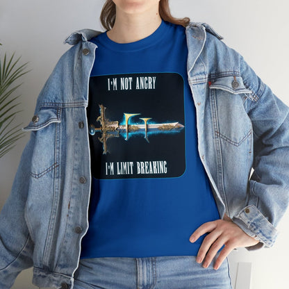 Goated Goods - Final Fantasy - I'm not angry; I'm Limit Breaking - Unisex T-shirt - Royal - S