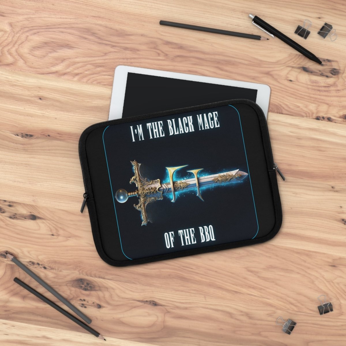 Goated Goods - Final Fantasy - I'm the Black Mage of the BBQ - Laptop Sleeve - Black - 10"