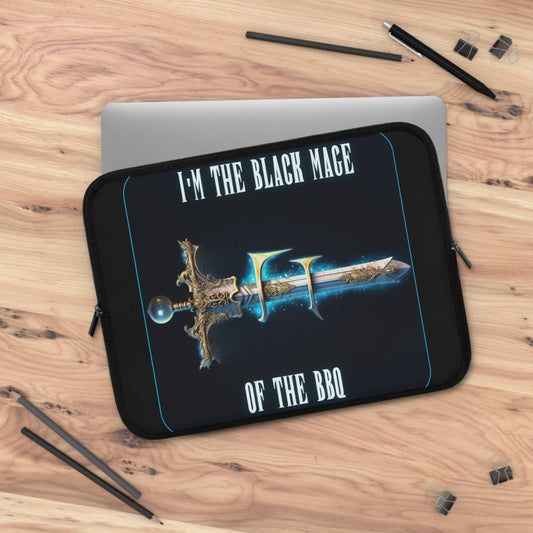 Goated Goods - Final Fantasy - I'm the Black Mage of the BBQ - Laptop Sleeve - Black - 15"