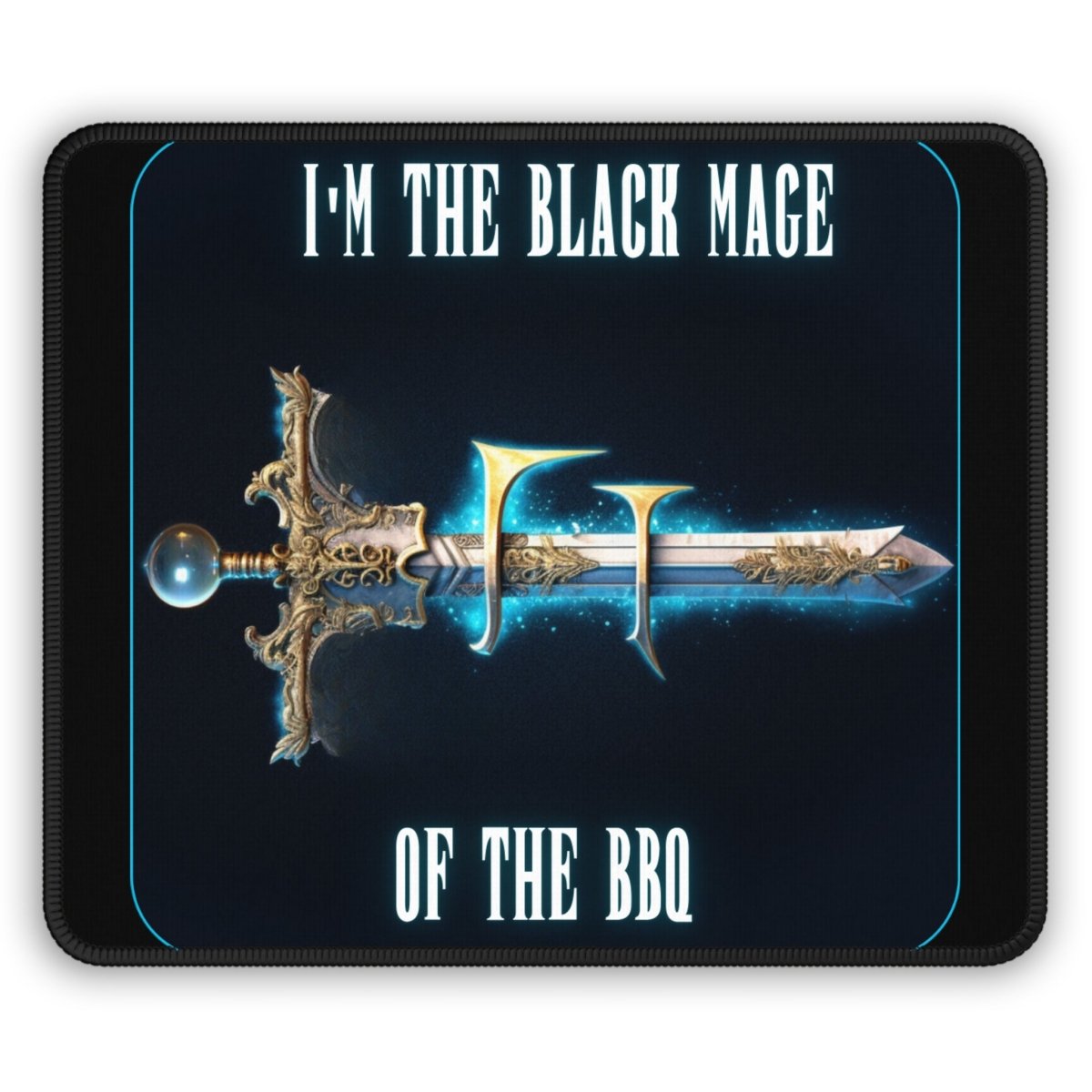 Goated Goods - Final Fantasy - I'm the Black Mage of the BBQ - Mouse Pad - Rectangle - 9" × 7"