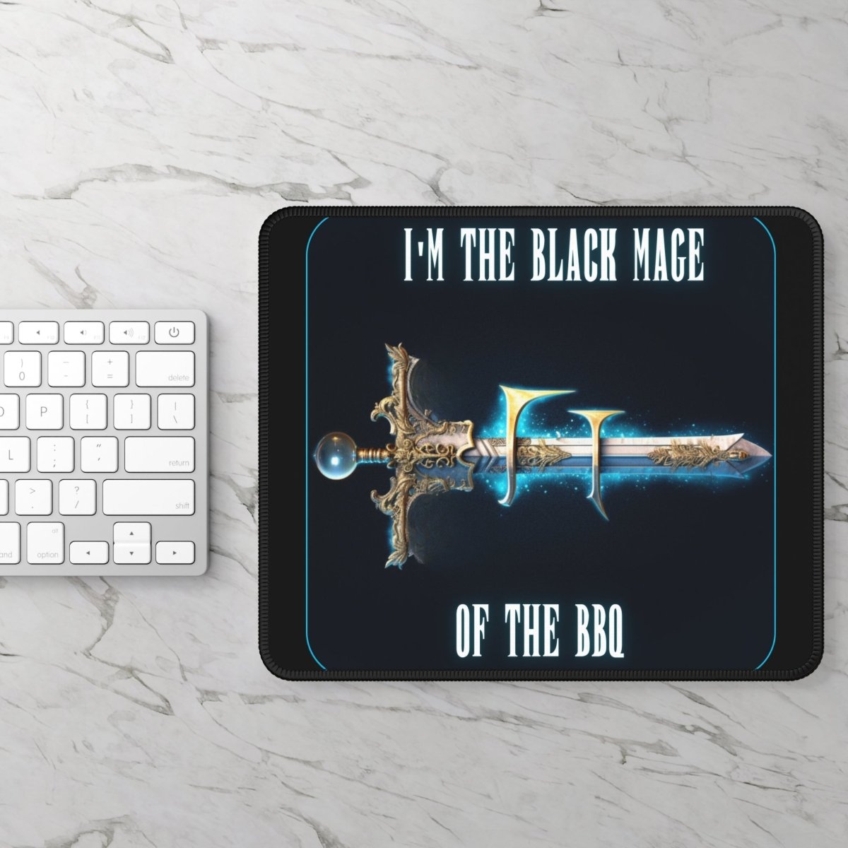 Goated Goods - Final Fantasy - I'm the Black Mage of the BBQ - Mouse Pad - Rectangle - 9" × 7"