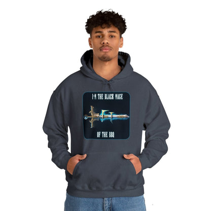 Goated Goods - Final Fantasy - I'm the Black Mage of the BBQ - Unisex Hoodie - Heather Navy - L