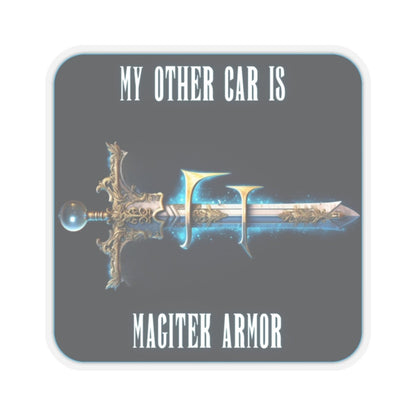 Goated Goods - Final Fantasy - My other car is a Magitek Armor - Kiss-Cut Transparent Sticker - 2" × 2" - Transparent