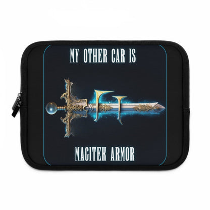 Goated Goods - Final Fantasy - My other car is a Magitek Armor - Laptop Sleeve - Black - 10"