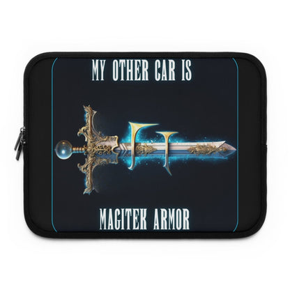 Goated Goods - Final Fantasy - My other car is a Magitek Armor - Laptop Sleeve - Black - 13"