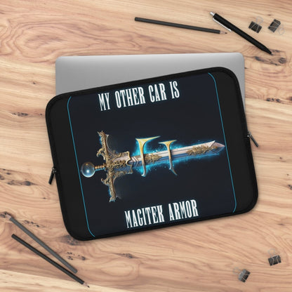 Goated Goods - Final Fantasy - My other car is a Magitek Armor - Laptop Sleeve - Black - 15"