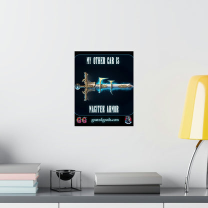 Goated Goods - Final Fantasy - My other car is a Magitek Armor - Matte Vertical Poster - 11″ x 14″ - Matte