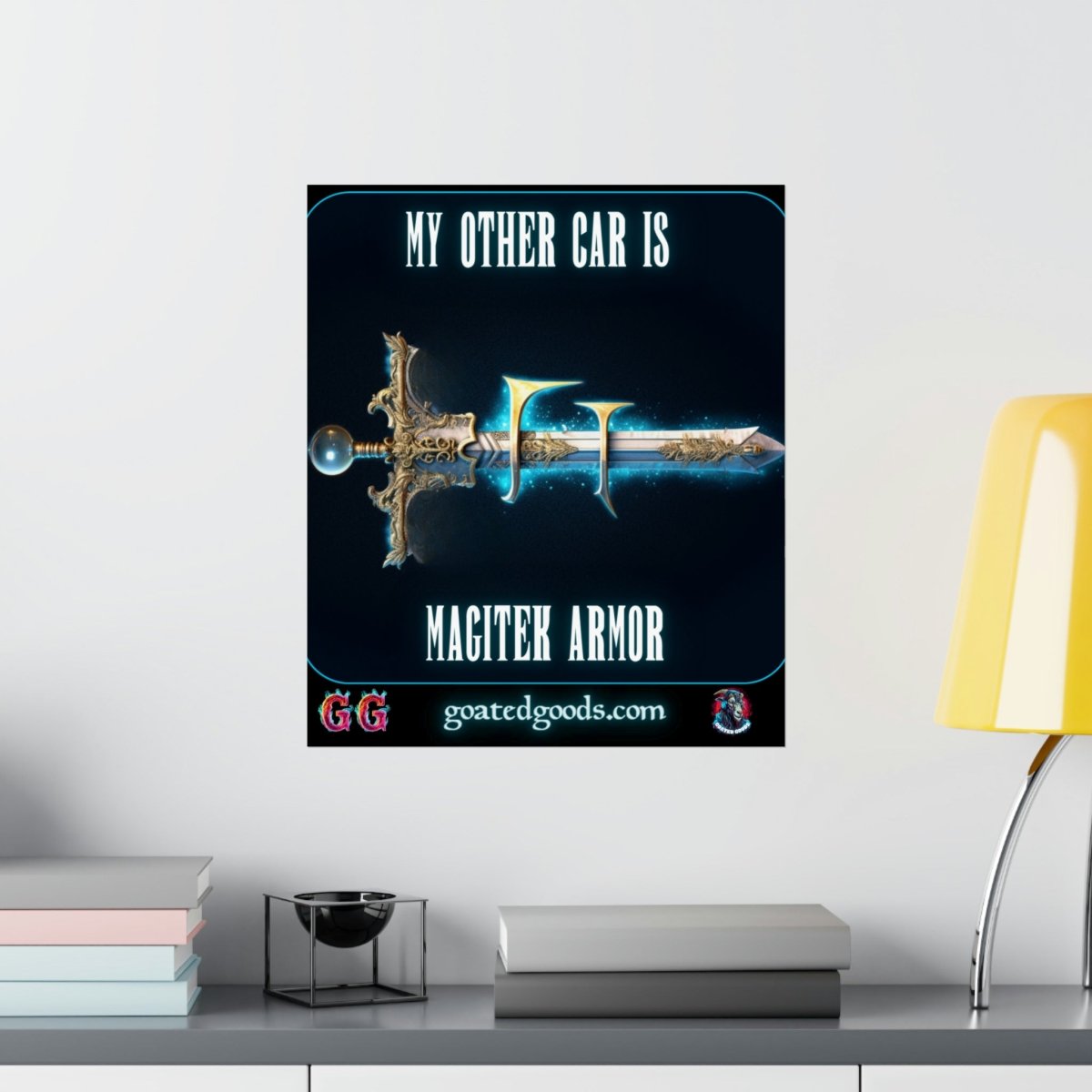 Goated Goods - Final Fantasy - My other car is a Magitek Armor - Matte Vertical Poster - 17" x 20" - Matte