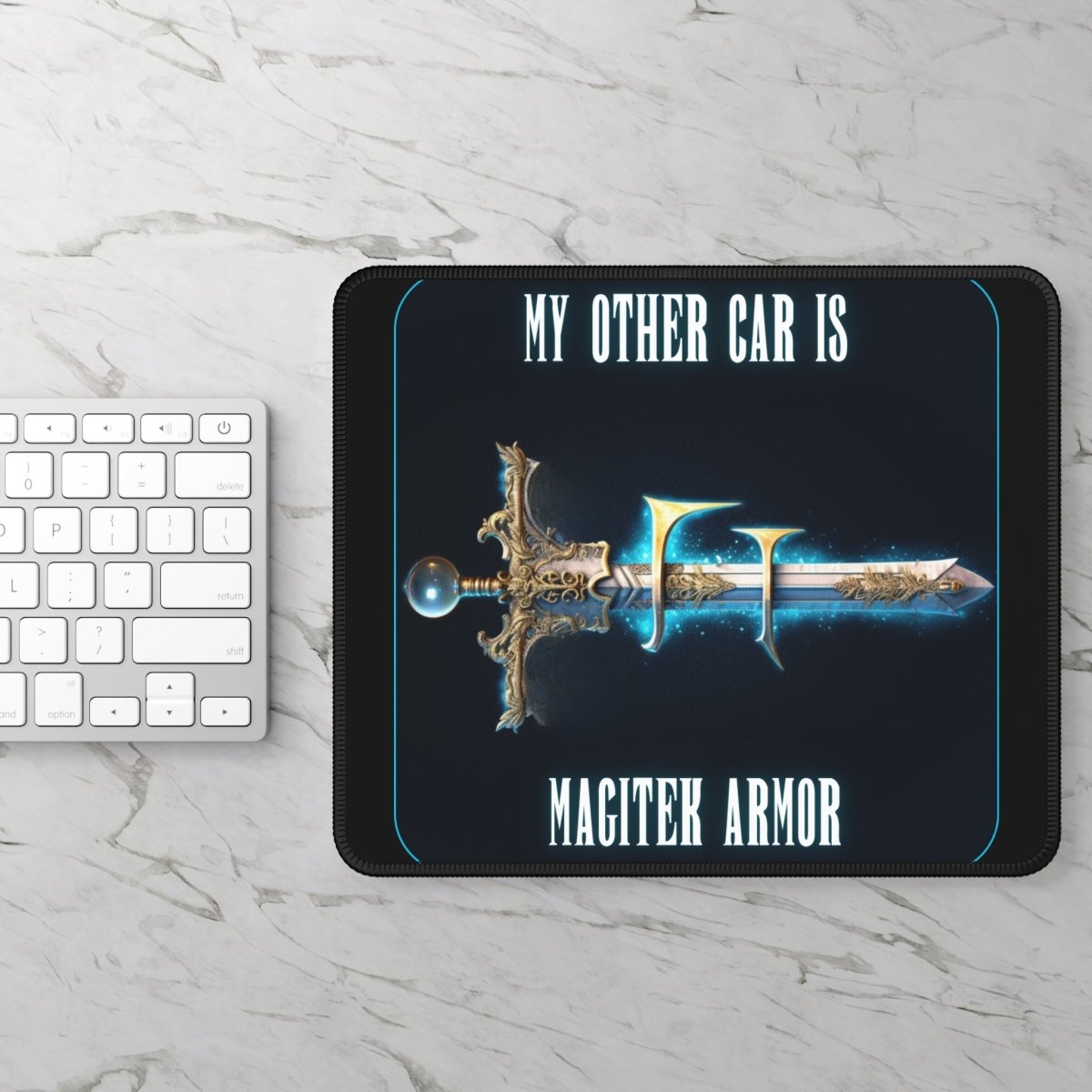 Goated Goods - Final Fantasy - My other car is a Magitek Armor - Mouse Pad - Rectangle - 9" × 7"